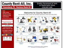 Tablet Screenshot of countyrentall.com